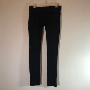 Ag Adriano Goldschmied Super Skinny Leggings Pant Black Low Rise SZ 26R